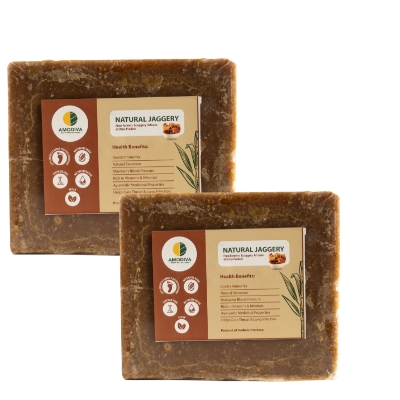 Natural Jaggery Block pack of 2 (800 gm each)