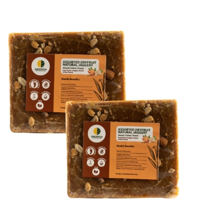 Assorted Dry Fruit Jaggery Block Pack of 2 (800gm each)